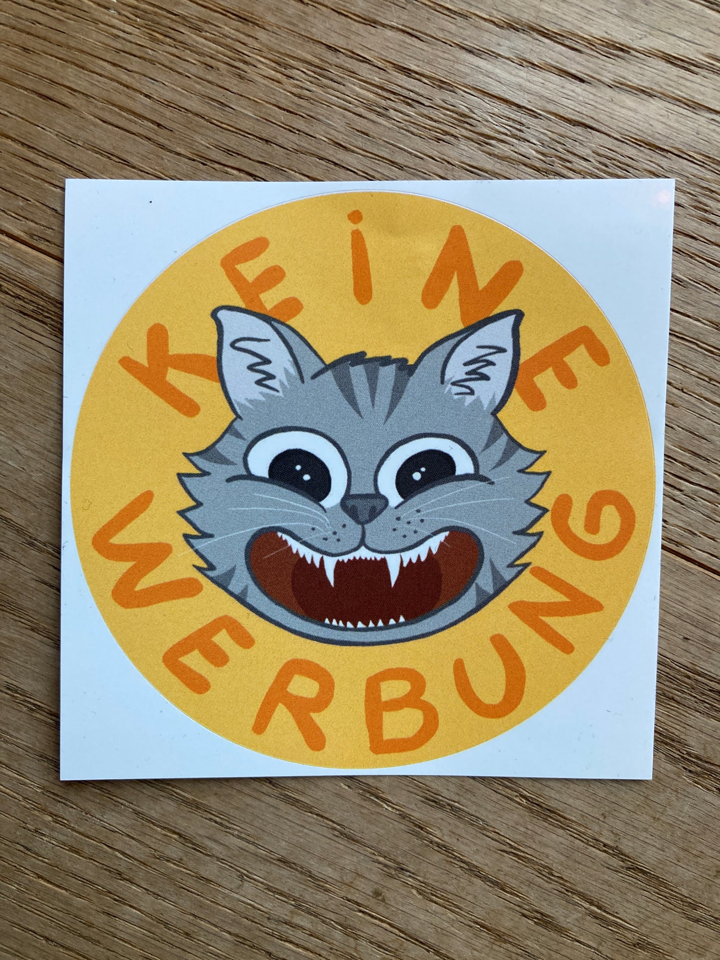 "Keine Werbung – Frecher Statement-Sticker mit wütender Katze“ Kostenloser Versand ab 6€