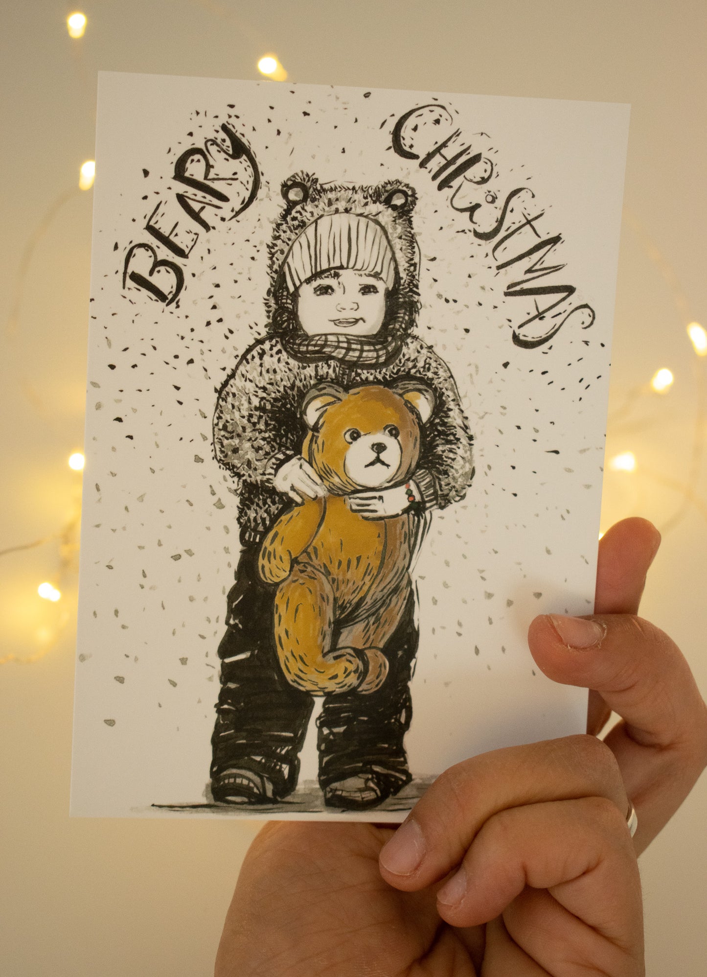 Beary Christmas – Niedliche Weihnachtskarte mit Bären-Motiv. Kostenloser Versand ab 6€