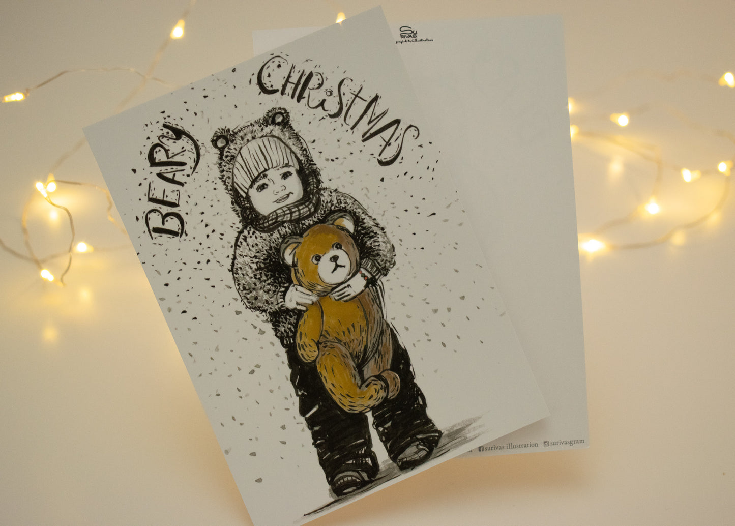 Beary Christmas – Niedliche Weihnachtskarte mit Bären-Motiv. Kostenloser Versand ab 6€