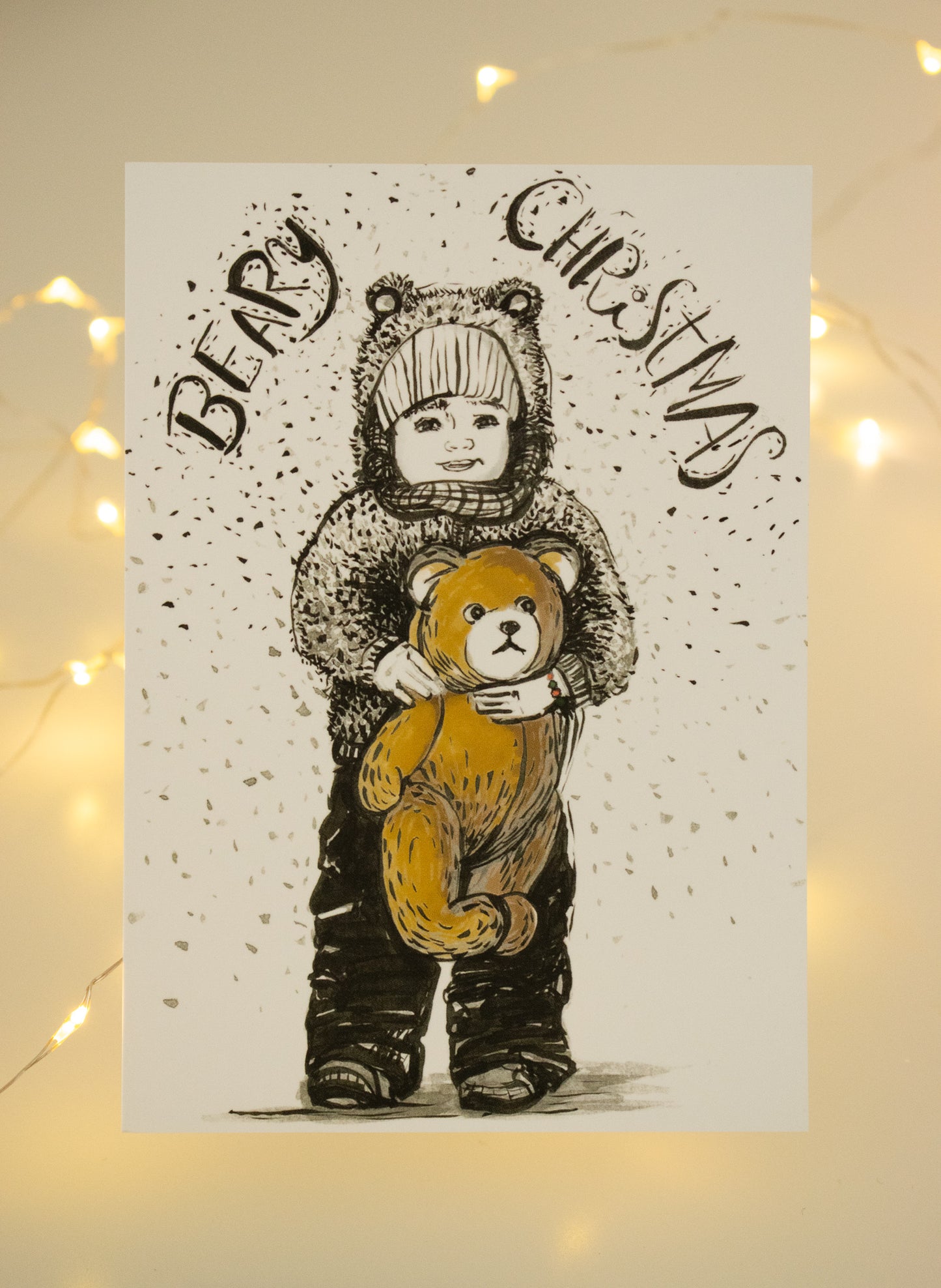 Beary Christmas – Niedliche Weihnachtskarte mit Bären-Motiv. Kostenloser Versand ab 6€